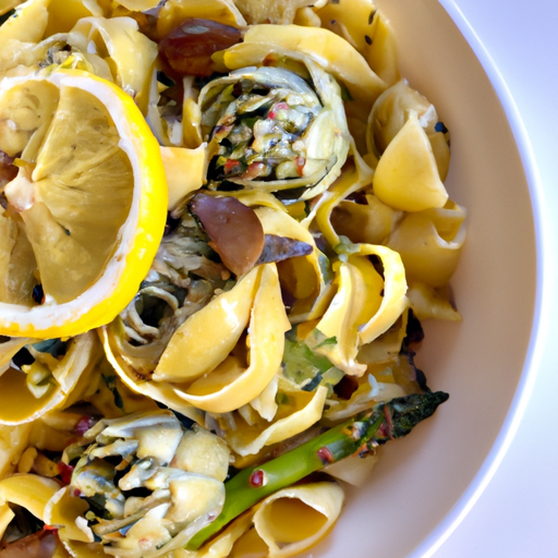 Mediterranean Artichoke  Lemon Pasta Recipe