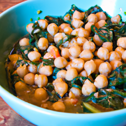 Mediterranean Chickpea  Spinach Stew Recipe
