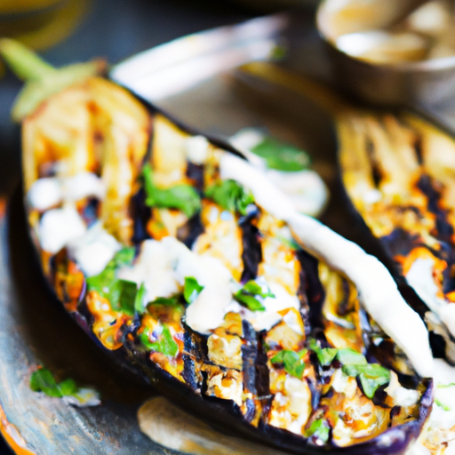 Mediterranean Grilled Eggplant With Tahini Recipe
