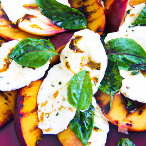 Mediterranean Grilled Peach And Mozzarella Salad Recipe