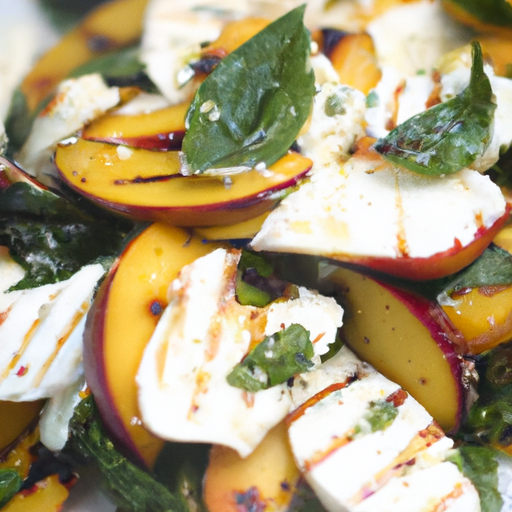 Mediterranean Grilled Peach And Mozzarella Salad Recipe