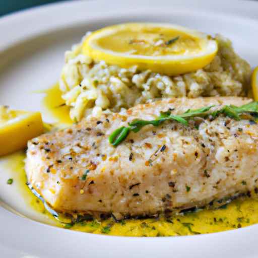Mediterranean Herb-Crusted Swordfish With Lemon Risotto Recipe