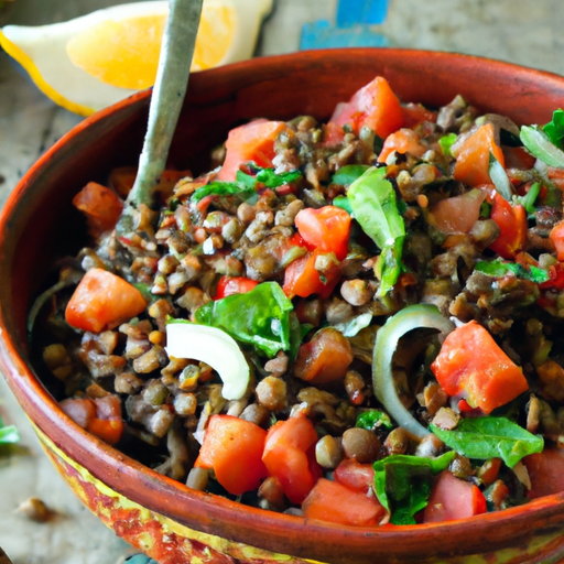 Mediterranean Lentil Salad With Tomatoes Recipe
