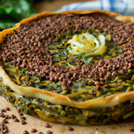 Mediterranean Lentil  Spinach Pie Recipe