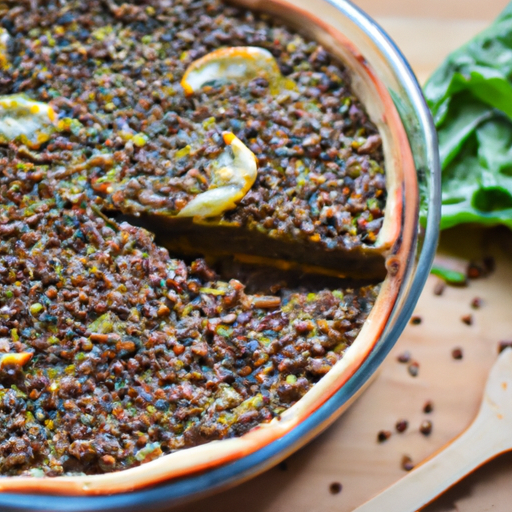 Mediterranean Lentil  Spinach Pie Recipe