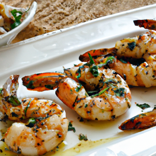 Mediterranean Marinated Grilled Shrimp With Garlic Recipe