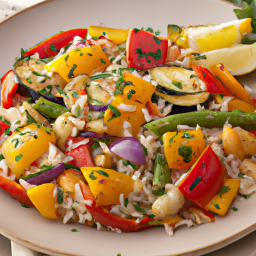 Mediterranean Orzo With Roasted Mediterranean Vegetables Recipe
