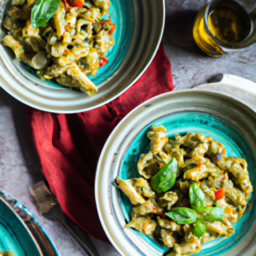 Mediterranean Pasta With Pesto And Sun-Dried Tomatoes Recipe