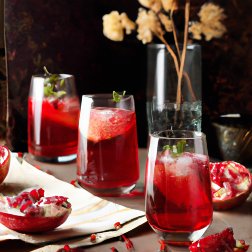 Mediterranean Pomegranate  Rose Mocktail Recipe