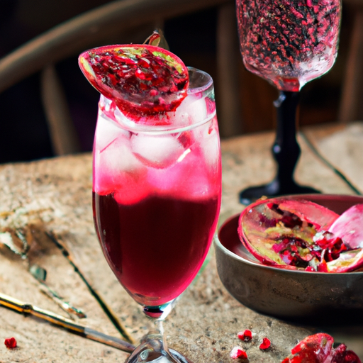 Mediterranean Pomegranate  Rose Mocktail Recipe