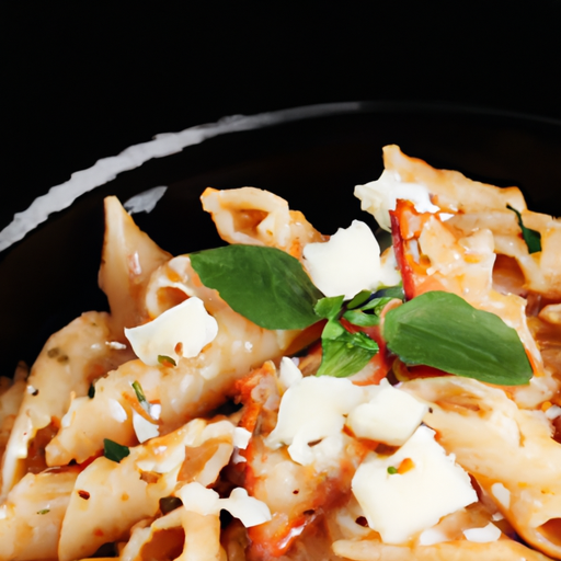 Mediterranean Roasted Red Pepper And Goat Cheese Pasta Recipe Mediterranean Roasted Red Pepper And Goat Cheese Pasta Recipe