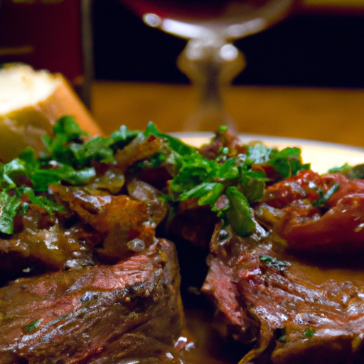 Mediterranean Slow-Cooked Beef With Red Wine And Tomatoes Recipe