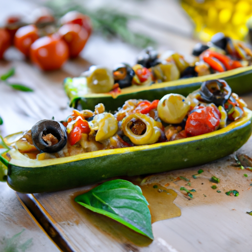 Mediterranean Stuffed Zucchini Boats Recipe