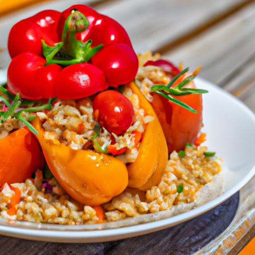 Mediterranean Tomato And Barley Stuffed Peppers Recipe Mediterranean Tomato And Barley Stuffed Peppers Recipe