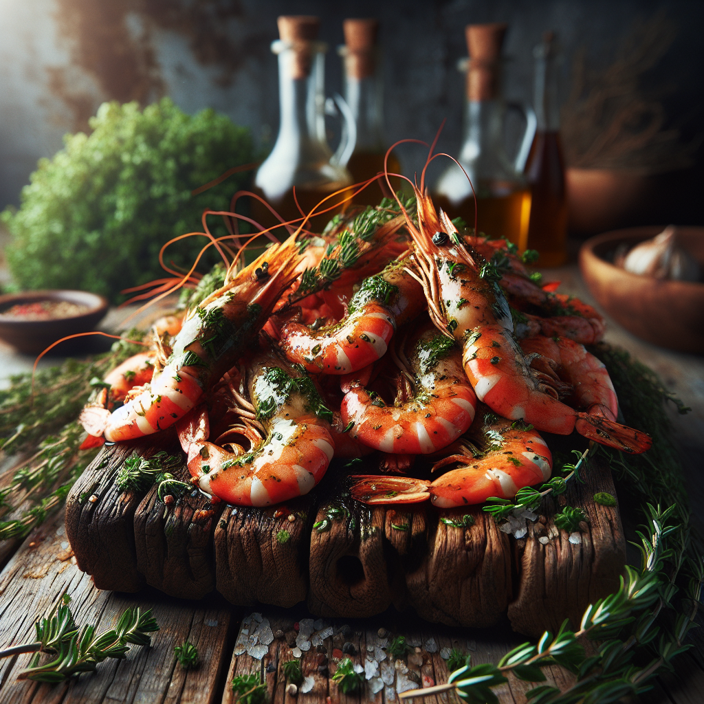 Marinated Prawns With Mediterranean Herbs Recipe
