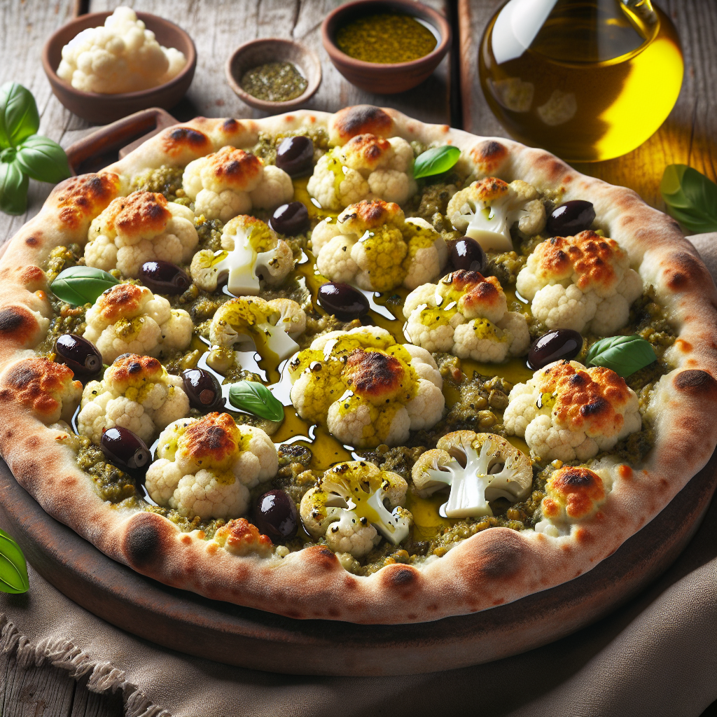 Mediterranean Cauliflower And Olive Tapenade Pizza Recipe