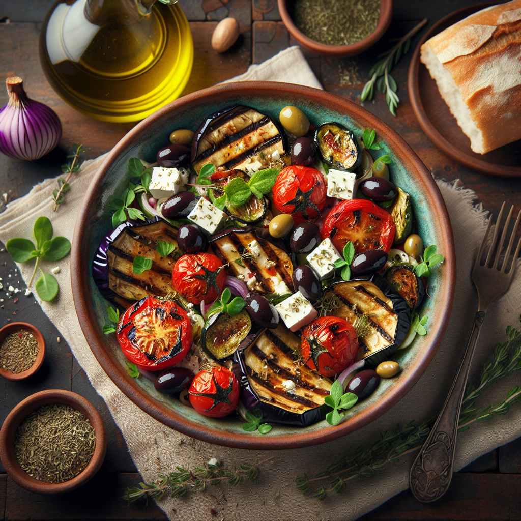 Mediterranean Charred Tomato And Eggplant Salad Recipe