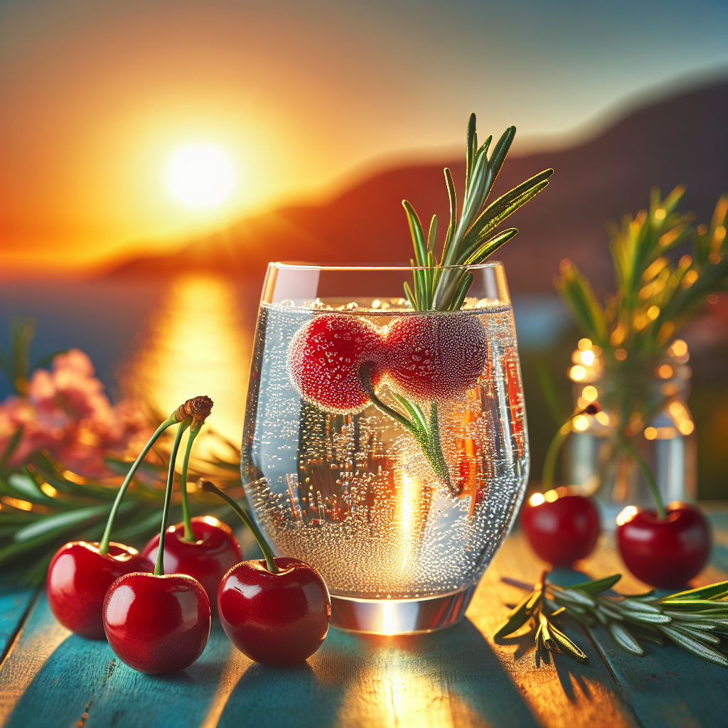 Mediterranean Cherry And Rosemary Spritzer Recipe
