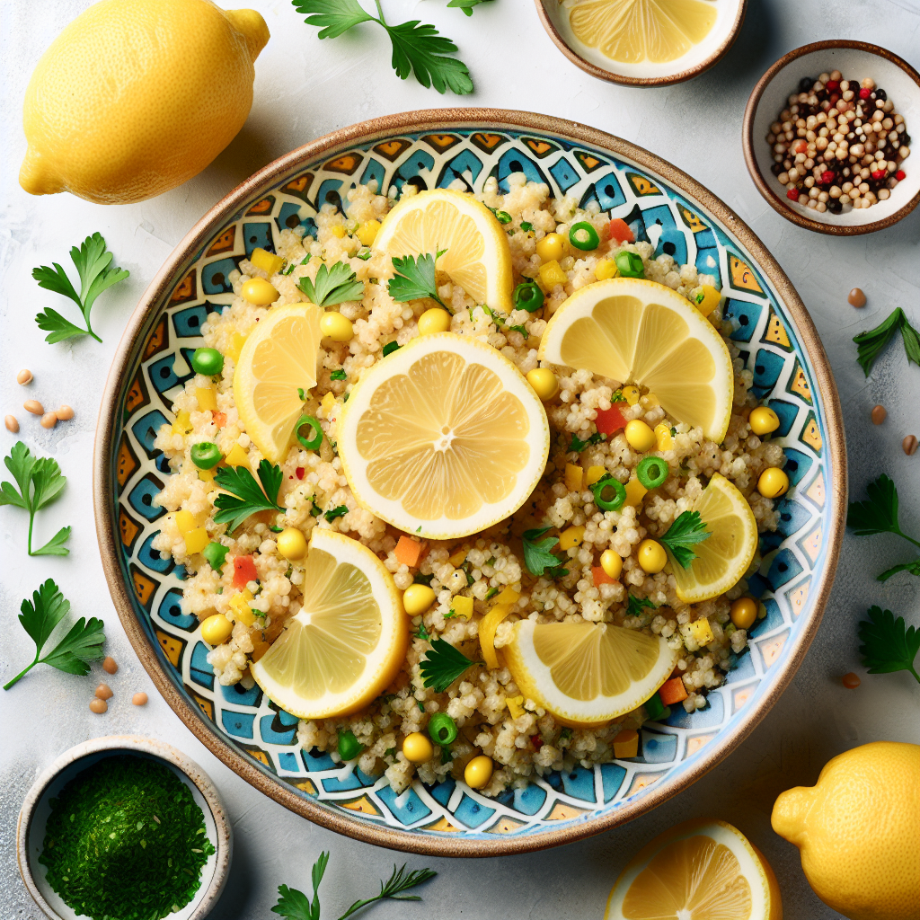 Mediterranean Lemon Herb Bulgur Wheat Recipe