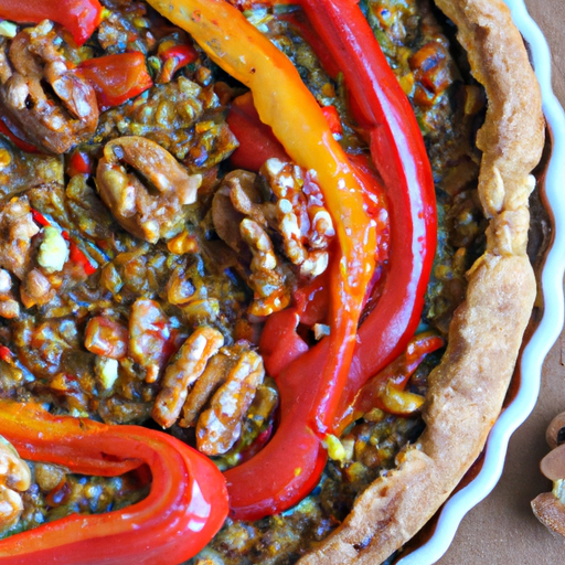 Mediterranean Roasted Pepper And Walnut Tart Recipe Mediterranean Roasted Pepper And Walnut Tart Recipe