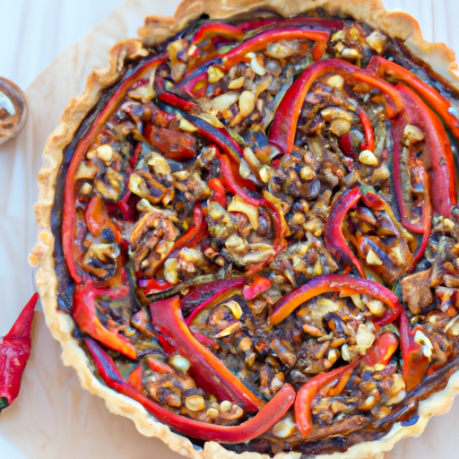 Mediterranean Roasted Pepper And Walnut Tart Recipe Mediterranean Roasted Pepper And Walnut Tart Recipe