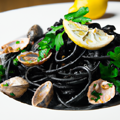 Mediterranean Squid Ink Pasta With Clams Recipe Mediterranean Squid Ink Pasta With Clams Recipe