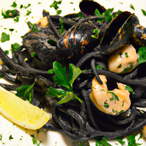 Mediterranean Squid Ink Pasta With Clams Recipe Mediterranean Squid Ink Pasta With Clams Recipe