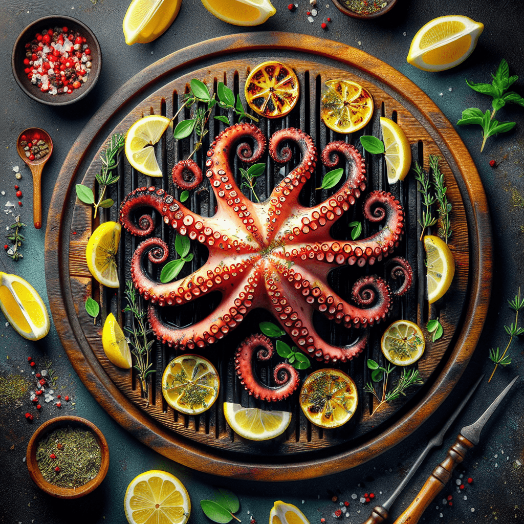 Mediterranean Bbq Octopus With Oregano And Lemon Recipe