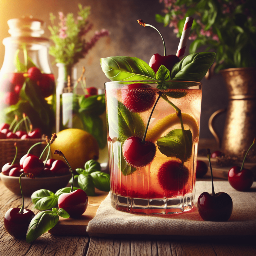 Mediterranean Cherry And Basil Lemonade Recipe