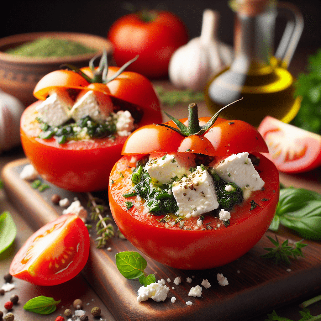 Mediterranean Herb And Feta Stuffed Tomatoes Recipe