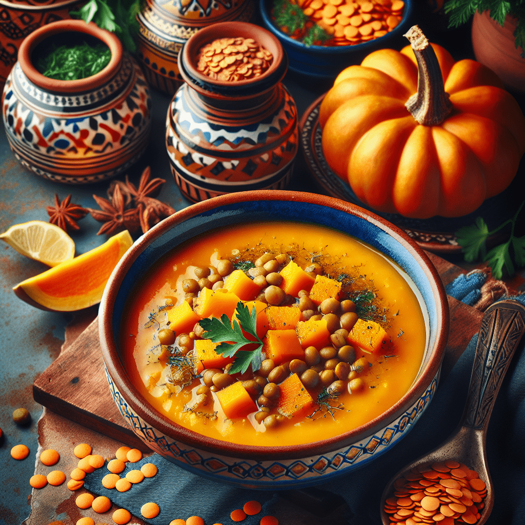 Mediterranean Moroccan Pumpkin And Lentil Soup Recipe Mediterranean Moroccan Pumpkin And Lentil Soup Recipe