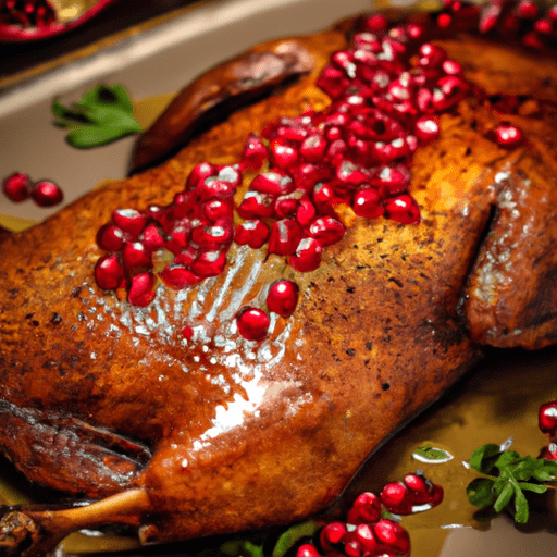 Mediterranean Roasted Pomegranate Glazed Duck Recipe