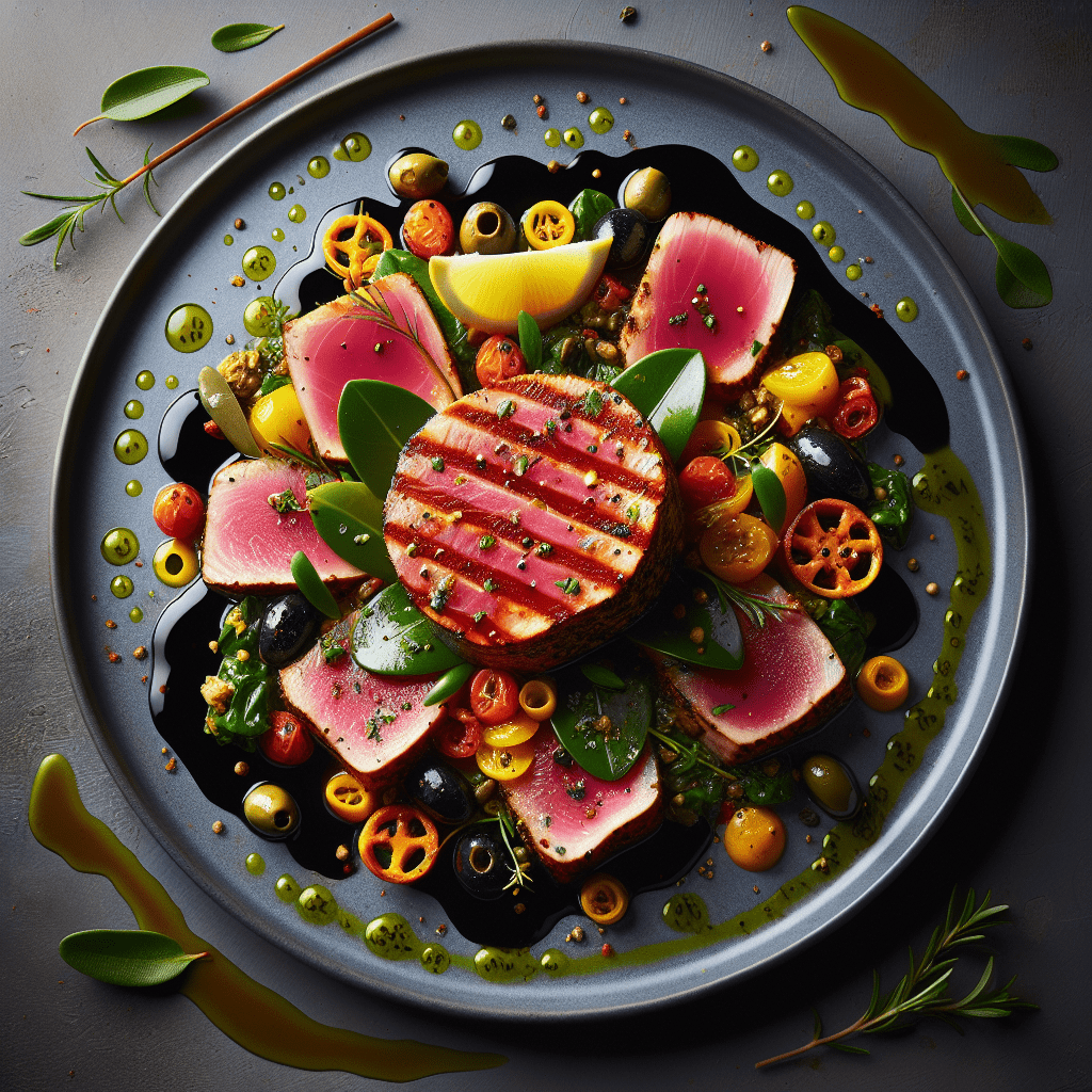 Mediterranean Seared Tuna With Olive And Caper Sauce Recipe Mediterranean Seared Tuna With Olive And Caper Sauce Recipe