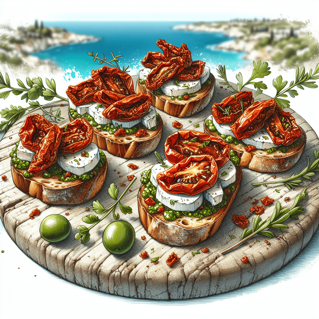 Mediterranean Sun-Dried Tomato And Goat Cheese Crostini Recipe